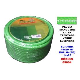 PLUVIA MANGUERA VERDE LATEX TRENZAD.SGR.VRD.14X50 RO (5-8) 14X20