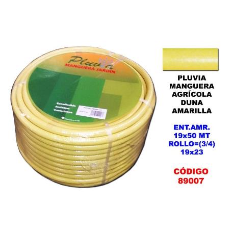 PLUVIA MANGUERA AMARILLA AGRICOLA ENT.AMR.19X50 ROLLO (3-4)19X23