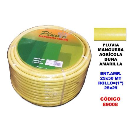 PLUVIA MANGUERA AMARILLA AGRICOLA ENT.AMR.25X50 ROLLO (1 )25X29