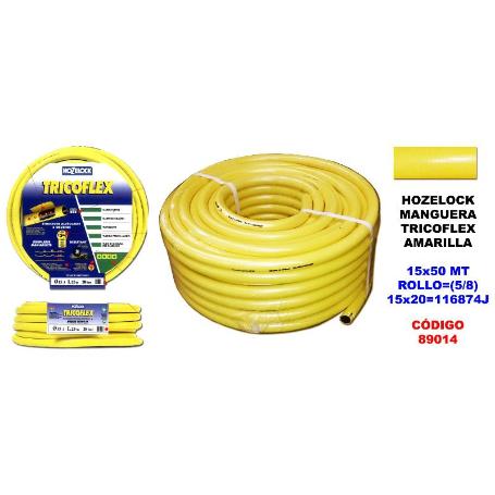 HOZELOCK MANGUERA TRICOFLEX AMARILLA 15  ROLLO 50 M 116874J