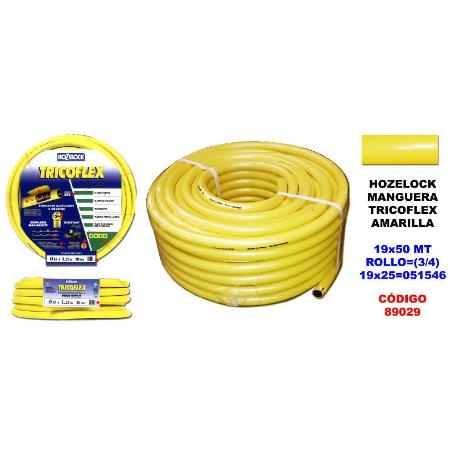 HOZELOCK MANGUERA TRICOFLEX AMARILLA 19  ROLLO 50 M 051546