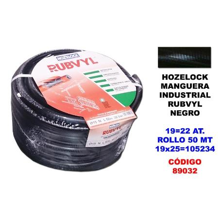 HOZELOCK MANGUERA INDUSTRIAL RUBVYL NEGRO 19 22AT.R.50 M 105234