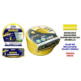 HOZELOCK MANGUERA SUPERTRICOFLEX AMARILLA 15  ROLLO 50M 139084J