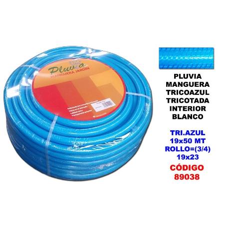 PLUVIA MANGUERA TRICOAZUL INTER-BLANCO 19X50 ROLLO (3-4) 19X23