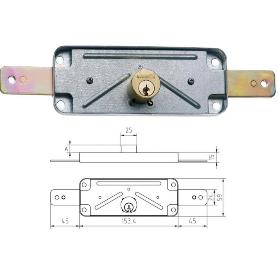 MCM CERRADURA SOBREPONER METALICA 1511AV  10  PERSIANA ZINCADA