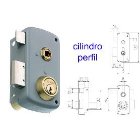 MCM CERRADURA SOBREPONER 2556BP-  60-DCHA PINTADA CILINDRO PERFI