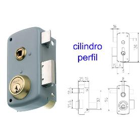 MCM CERRADURA SOBREPONER 2556BP-  60-IZQDA PINTADA CILINDRO PERF