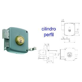 MCM CERRADURA SOBREPONER 2525P-  80-DCHA PINTADA CILINDRO PERFIL