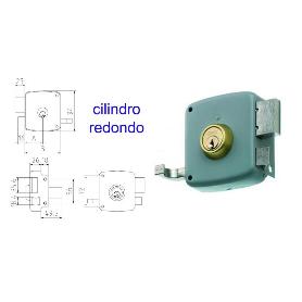 MCM CERRADURA SOBREPONER 2525PR-  80-IZQDA PINTADA CILINDRO REDO