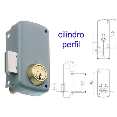 MCM CERRADURA SOBREPONER 2556CP-  70-DCHA PINTADA CILINDRO PERFI