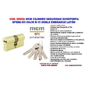 MCM CILINDRO SEGUR EUROP D. EMBRAGUE BPSDE-60 30X30 R-15 LATON