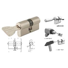 MCM CILINDRO SEGURIDA DOBL EMBRAGUE 35X35 R-15 NIQUEL BPSDEN3535