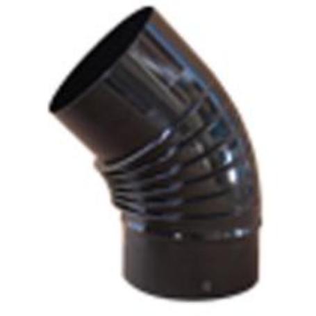 ESTUFA CODO VITRIFICADO NEGRO 850º RIZADO 45º DE 125 CV12545(04)