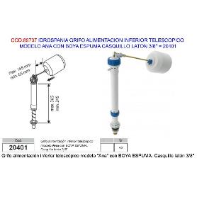 IDROSPANIA GRIFO ALIMENTAC.INFERIOR ANA BOYA ESPUMA 3-8  20401