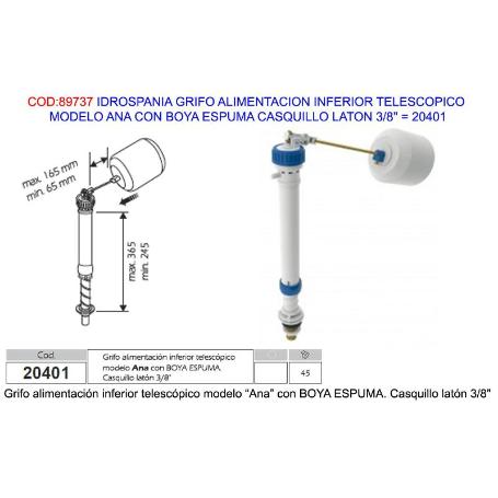 IDROSPANIA GRIFO ALIMENTAC.INFERIOR ANA BOYA ESPUMA 3-8  20401