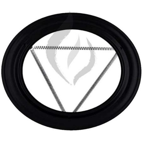 PLAFON  ESTUFA VITRIFICADO NEGRO Ø 120MM PM120