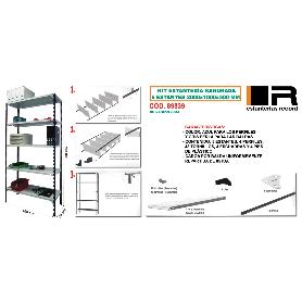 KIT ESTANTERIA RANURADA 5 ESTANTES 2000 X 1000 X 300 RUKV2003