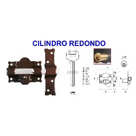 AVL CERROJO 8101-R -105 P. 50 MM C-REDONDO LLAVE-BOTON 3 LLAVES