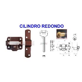 AVL CERROJO 8301-R -  80 P. 50 MM C-REDONDO LLAVE Y BOTON 3 LLAV