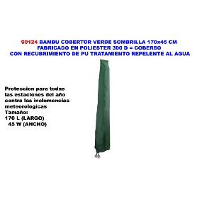 BAMBU COBERTOR VERDE SOMBRILLA 170X45 CM POLIESTER RECUBRIM.PU