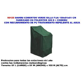 BAMBU COBERTOR VERDE SILLA FIJA 100X61X61 CM POLIESTER RECUBR.PU