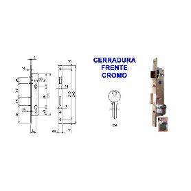 AVL CERRADURA 8805 L-20 FRENTE CROMO CILINDRO PERA