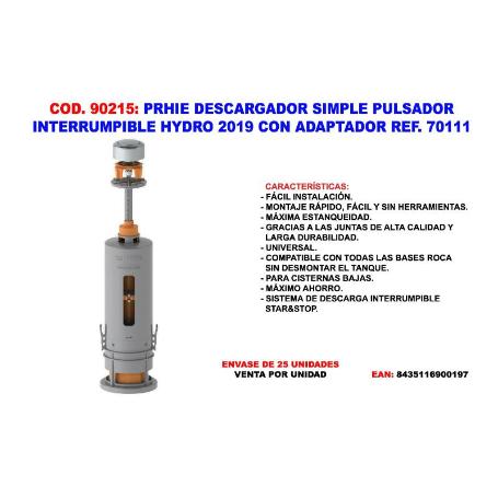 PRHIE DESCARGADOR SIMPLE P-INTER. HYDRO 2019 C-ADAPTADOR 70111