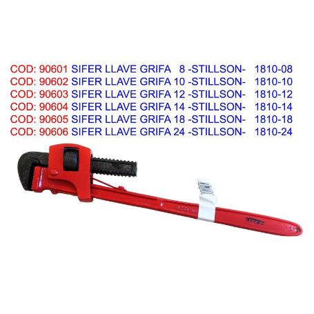 SIFER LLAVE GRIFA   8 -STILLSON-   1810-08