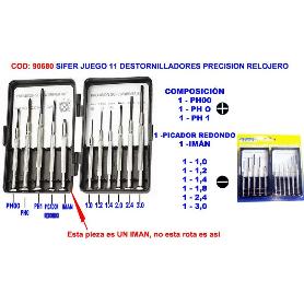 SIFER JUEGO 11 DESTORNILLADORES PRECISION RELOJERO