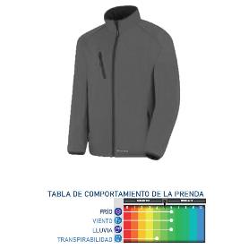 MARCA ROPA ABRIGO CHAQUETA SOFTSHELL CUARZO GRIS S 288CS3GS