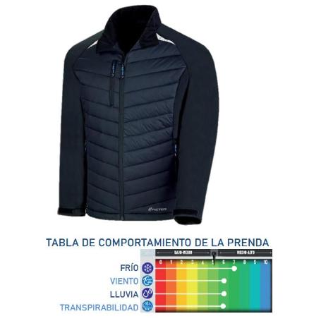 MARCA ROPA ABRIGO CHAQUETA SOFTSHELL HIBRIDO NEGRO S 288CSHS