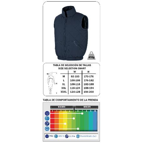 MARCA ROPA FRIO CHALECO ROMBOS BALDER AZUL MARINO L 288VERAL