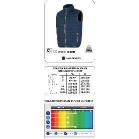 MARCA ROPA FRIO CHALECO PLUMAS LOKI AZUL MARINO S 288VTPS