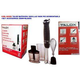 TALOX BATIDORA VARILLAS INOX PIE DESMONT+SET ACCESOR.600W BL600S