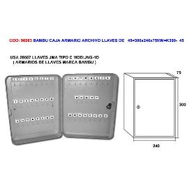 BAMBU CAJA ARMARIO ARCHIVO LLAVES DE   45 300X240X75MM K300-  45