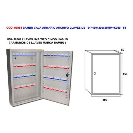 BAMBU CAJA ARMARIO ARCHIVO LLAVES DE   64 300X240X75MM K300-60