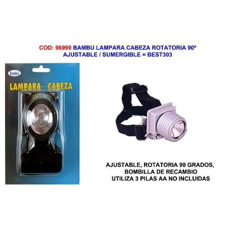 BAMBU LAMPARA CABEZA ROTATORIA 90º AJUSTABLE-SUMERGIBLE BEST303