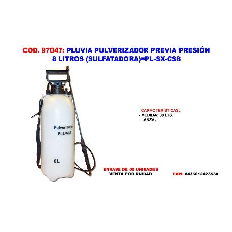 PLUVIA PULV.PREVIA PRESION 8 LITROS (SULFATADORA) PL-SX-CS8