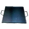 PLANCHA ASAR ACERO 4 MM CON 2 ASAS DE METAL 33 X 33