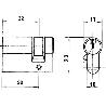 CILINDRO LINCE EUROPERFIL 1/2 0180/30 MM.