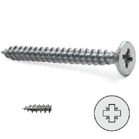 TORNILLO ROSCA MADERA CABEZA PLANA RS-FIX POZIDRIV ZINCADO LARGO 70MM R/PARCIAL DIÁMETRO 4MM (CAJA 500)