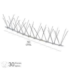 PINCHO ANTI PALOMA 0,5 METROS POLIETILENO PINCHO DOBLE 30 PINCHOS