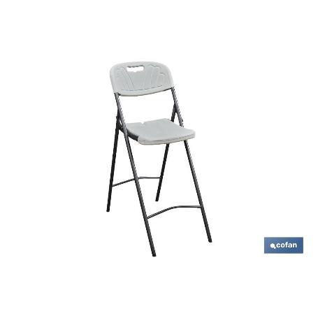 SILLA ALTA PLEGABLE BLANCA  ALTURA ASIENTO 74 CM VENTA UNITARIA