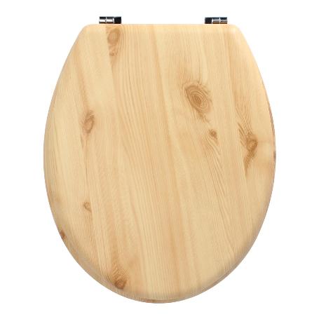 TAPA WC MADERA NATURAL, TAPA ASIENTO INODORO, ASIENTO PARA INODORO UNIVERSAL, SOPORTE AJUSTABLE,