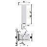  PIE REGULABLE PARA MUEBLE SMARTFEET, CENTRAL, REGULABLE 140 - 150 MM, PLÁSTICO, CROMADO