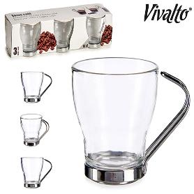 TAZAS CAFE ASA INOXIDABLE 90 ML LOTE 3