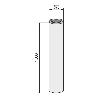 COLUMNA H1070 Ø76 CROMADA PARA BASE CONICA