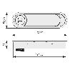 PASACABLE OVALADO TICAL 180X53 2XUSB BLANCO CARGADOR NO INCLUIDO.