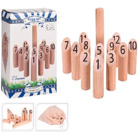 JUEGO KUBB MADERA 12+1 PIEZAS