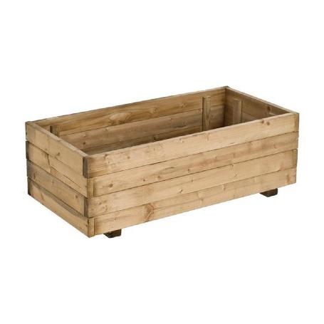 JARDINERA RUSTICA MADERA 80X40X27 CM